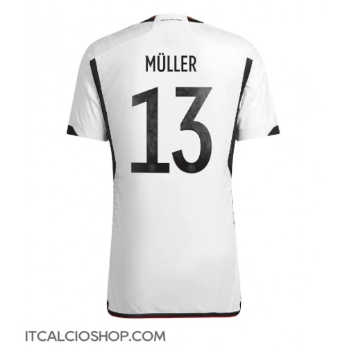 Germania Thomas Muller #13 Prima Maglia Mondiali 2022 Manica Corta